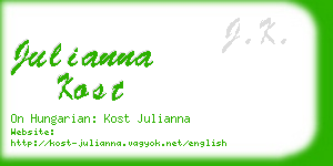 julianna kost business card